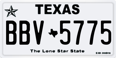 TX license plate BBV5775