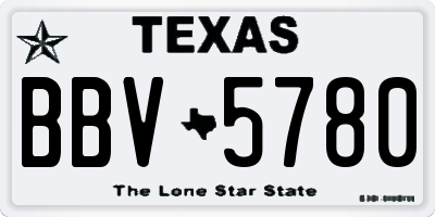 TX license plate BBV5780