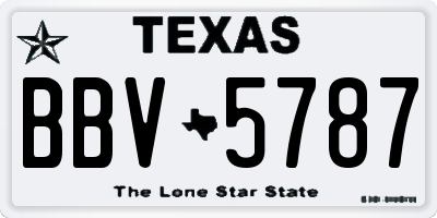 TX license plate BBV5787