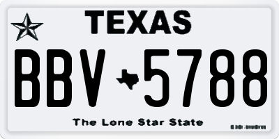 TX license plate BBV5788