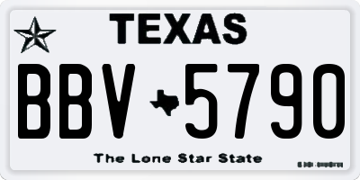 TX license plate BBV5790