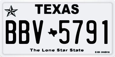 TX license plate BBV5791