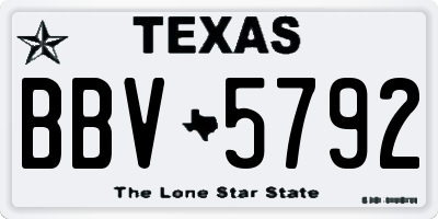 TX license plate BBV5792