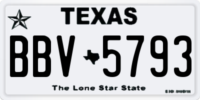 TX license plate BBV5793