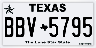 TX license plate BBV5795