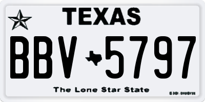 TX license plate BBV5797