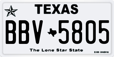TX license plate BBV5805