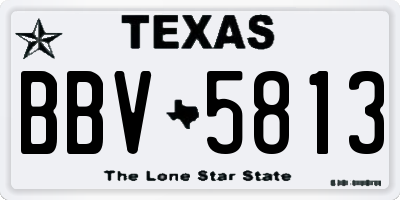 TX license plate BBV5813