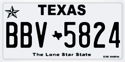 TX license plate BBV5824