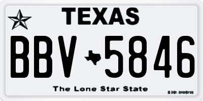 TX license plate BBV5846