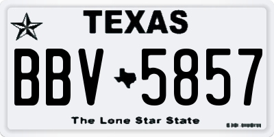 TX license plate BBV5857