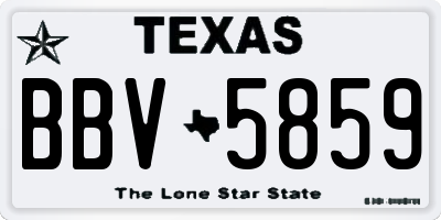 TX license plate BBV5859