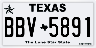 TX license plate BBV5891