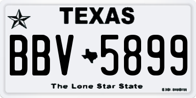 TX license plate BBV5899