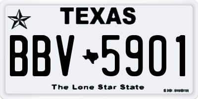 TX license plate BBV5901