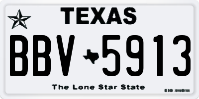 TX license plate BBV5913