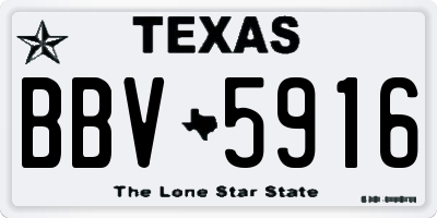 TX license plate BBV5916