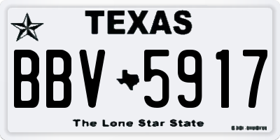 TX license plate BBV5917