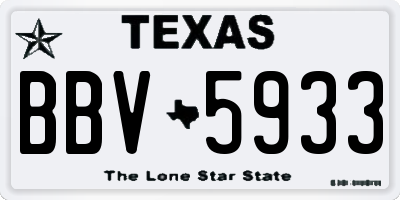 TX license plate BBV5933
