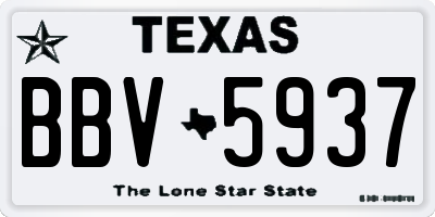 TX license plate BBV5937