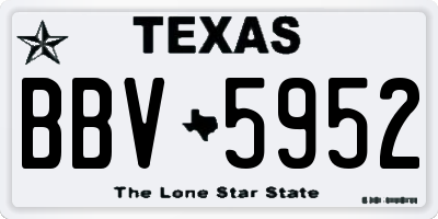 TX license plate BBV5952