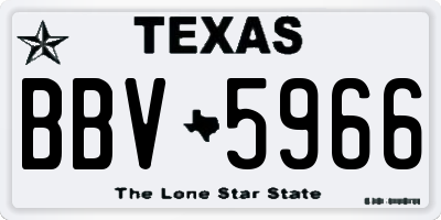 TX license plate BBV5966