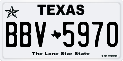 TX license plate BBV5970