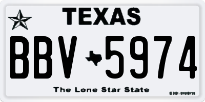 TX license plate BBV5974