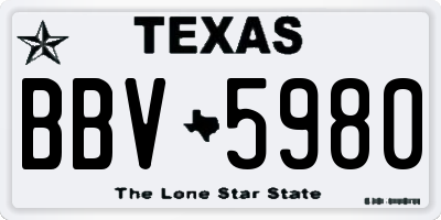 TX license plate BBV5980