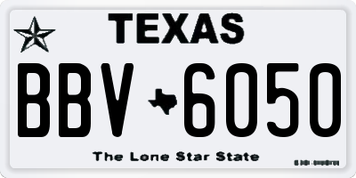 TX license plate BBV6050