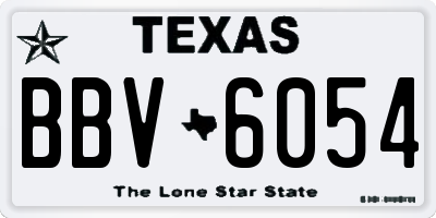 TX license plate BBV6054