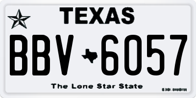 TX license plate BBV6057