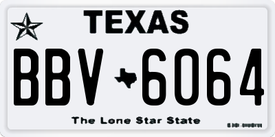 TX license plate BBV6064