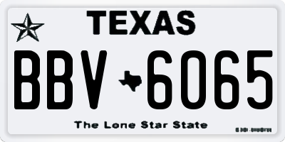TX license plate BBV6065