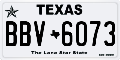 TX license plate BBV6073