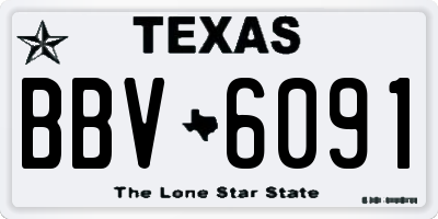 TX license plate BBV6091