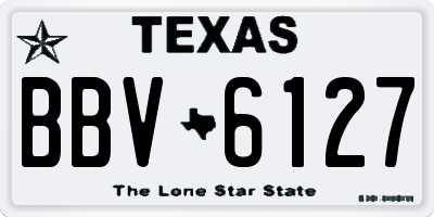 TX license plate BBV6127