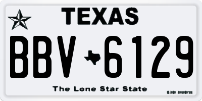 TX license plate BBV6129