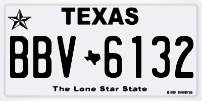 TX license plate BBV6132