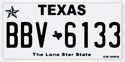 TX license plate BBV6133