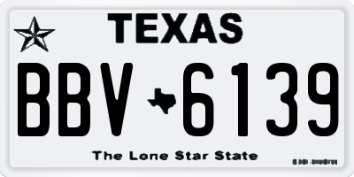 TX license plate BBV6139
