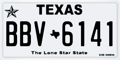 TX license plate BBV6141