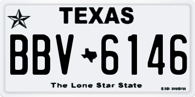 TX license plate BBV6146