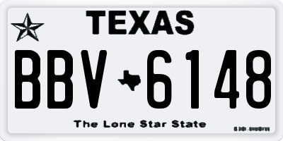 TX license plate BBV6148