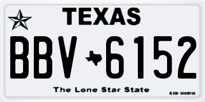 TX license plate BBV6152