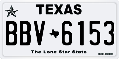 TX license plate BBV6153
