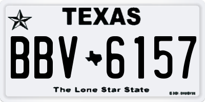 TX license plate BBV6157