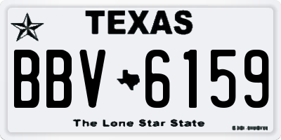 TX license plate BBV6159