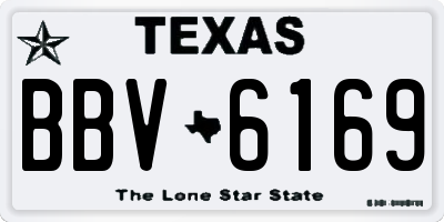 TX license plate BBV6169