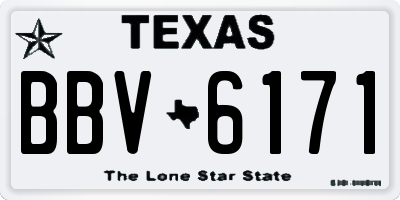 TX license plate BBV6171